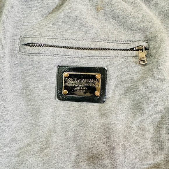 DOLCE & GABBANA Pants Gray Fantasy Cotton Men Sweatpants Size 50 USA 34 - Picture 8 of 11